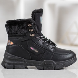 Yes Mile Sneakers med päls svart 2