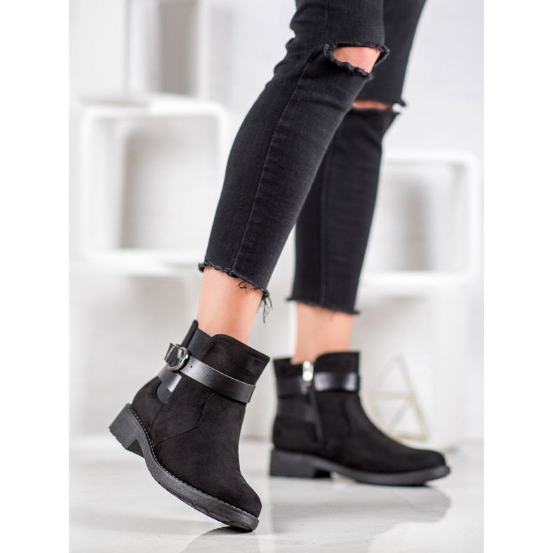 SHELOVET Mockanarbetare med spänne svart 2