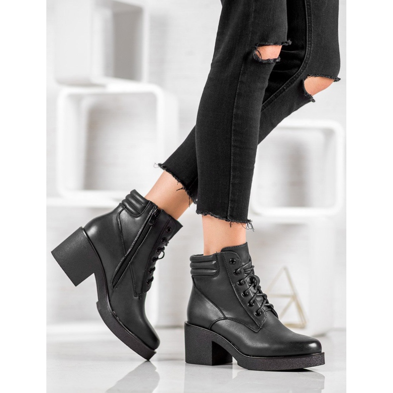 Super Mode Bekväma ekoläder svart 1