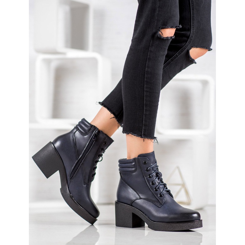 Super Mode Bekväma ekoläder blå 1