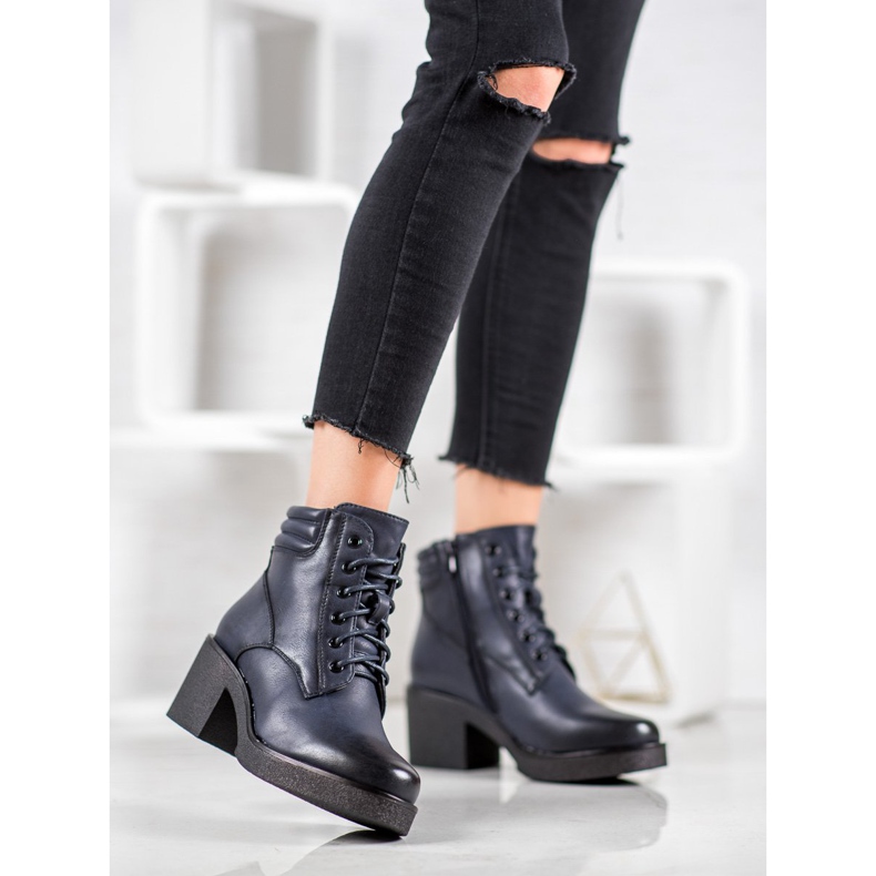 Super Mode Bekväma ekoläder blå 2