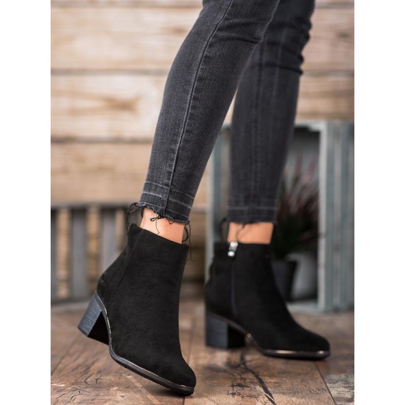 Super Me Varma stövlar på höga klackar svart 2