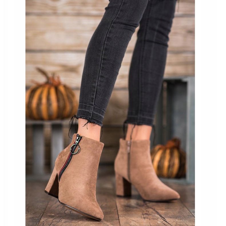 Small Swan Mockaskor med dragkedja beige 2