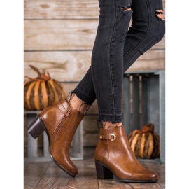 Ideal Shoes Klassiska ekoläder brun 1