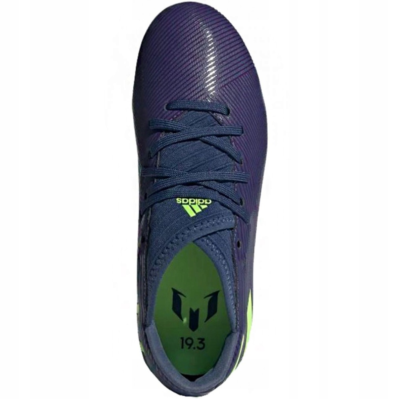 Adidas Nemeziz Messi 19.3 Fg Jr EF1814 fotbollsskor gul violett 1