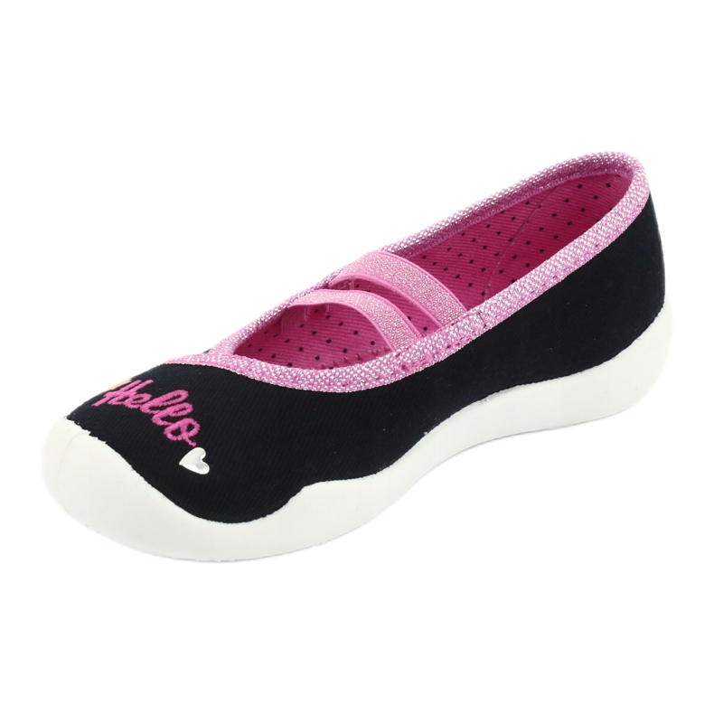 Befado barnskor 116X255 marinblå rosa 2