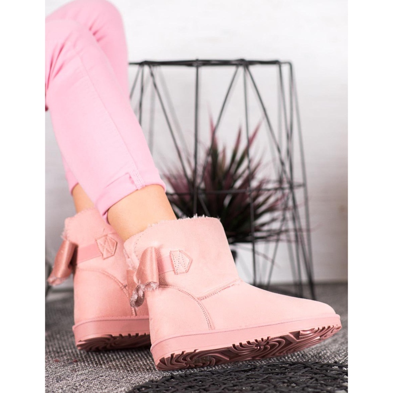 SHELOVET Pulver Mukluki Med En Rosett rosa 2