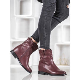 Ideal Shoes Cowboystövlar med ekoläder röd 2