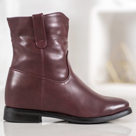 Ideal Shoes Cowboystövlar med ekoläder röd 1