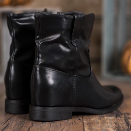 Ideal Shoes Cowboystövlar med ekoläder svart 1