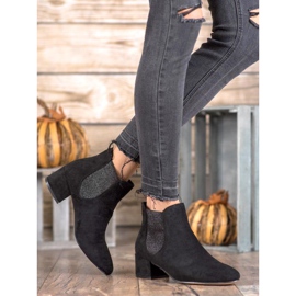 Ideal Shoes Chelsea stövlar med glitter svart 1