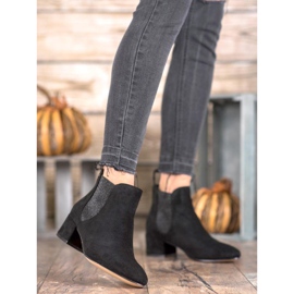 Ideal Shoes Chelsea stövlar med glitter svart 2