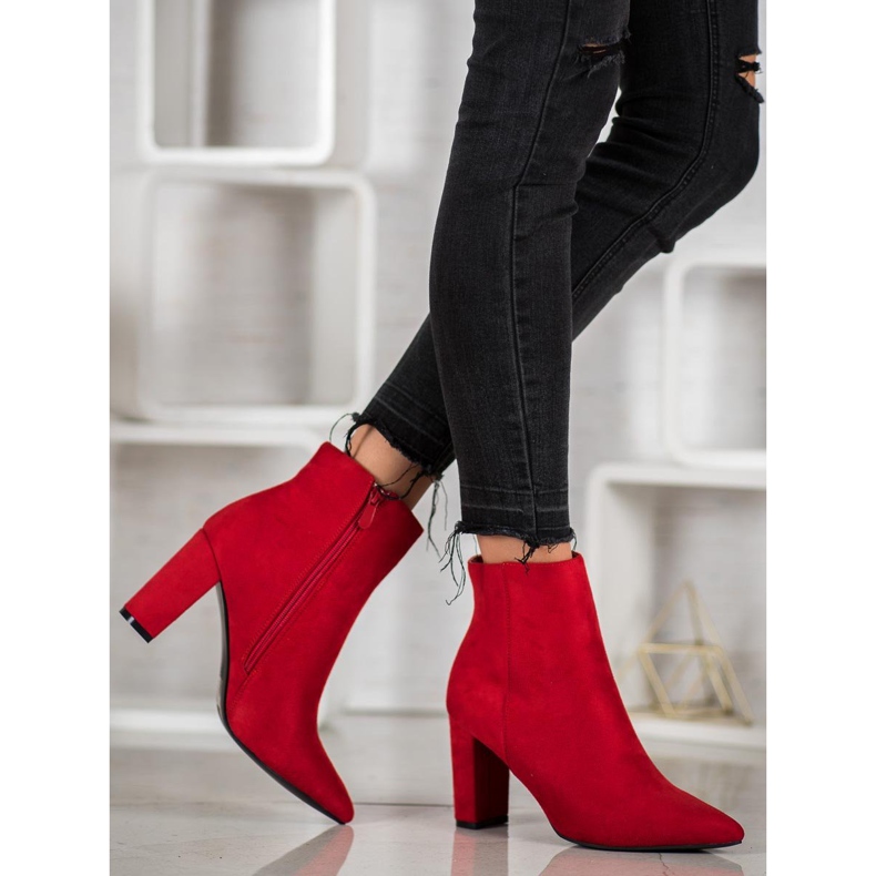 Super Me Sexiga högklackade stövlar röd 2