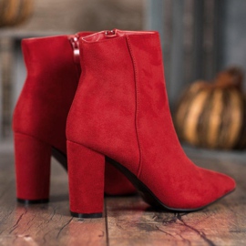 Super Me Sexiga högklackade stövlar röd 1