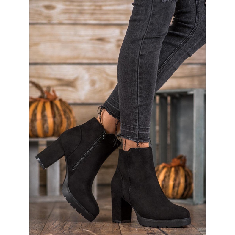 Super Mode Trendiga stövlar på stolpen svart 1