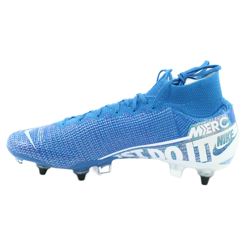 Nike Mercurial Superfly 7 Elite SG-Pro Ac M AT7894-414 fotbollsskor blå 2