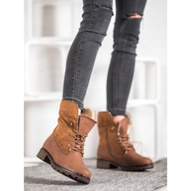 SHELOVET Bruna stövlar med fårskinn 1