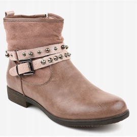 Rosa plattisolerade stövlar 1049-PA 1