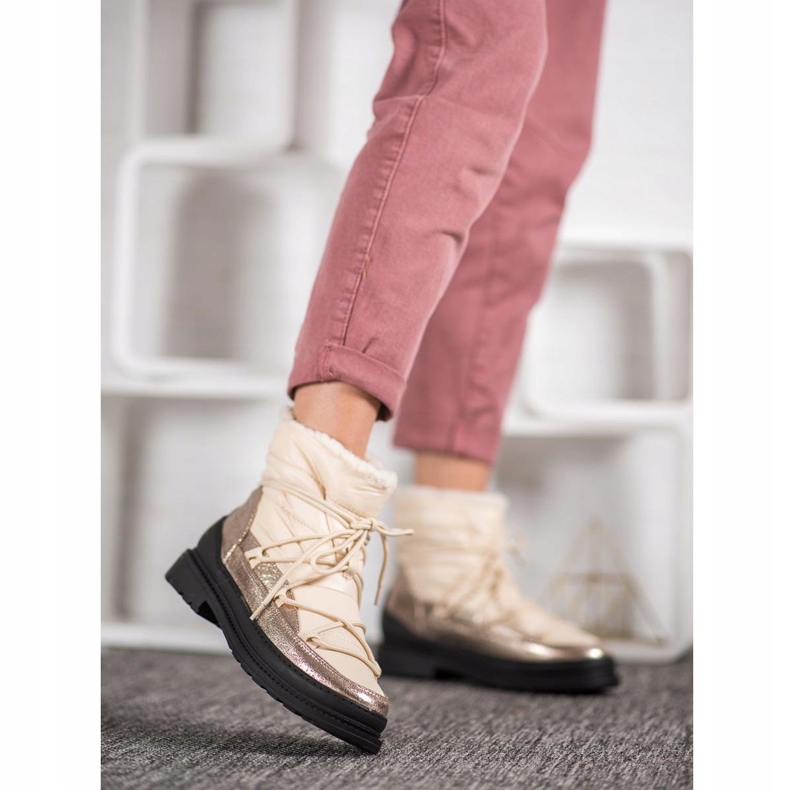 VICES snöskor i textil gyllene 1