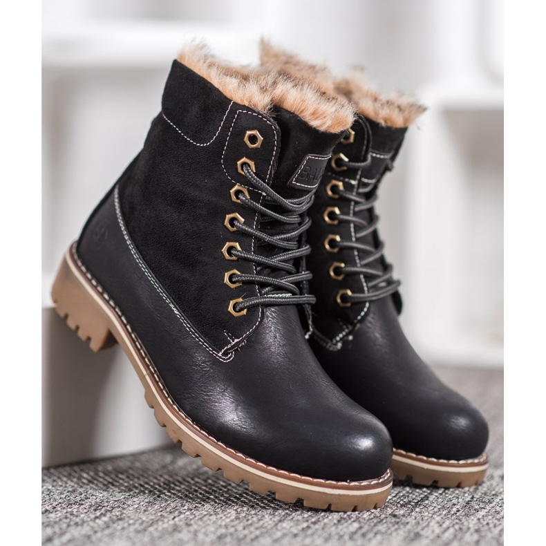 SHELOVET Snörade svarta fällare 2