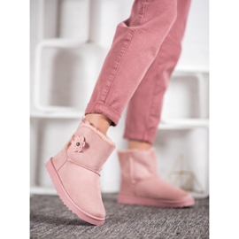 SHELOVET Mukluki med blomma rosa 1