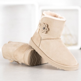 SHELOVET Mukluki med blomma brun 1