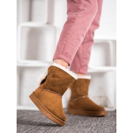 Bella Paris Snöskor med Pompoms brun 1