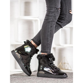 Bella Paris Lackerade snöskor svart 1