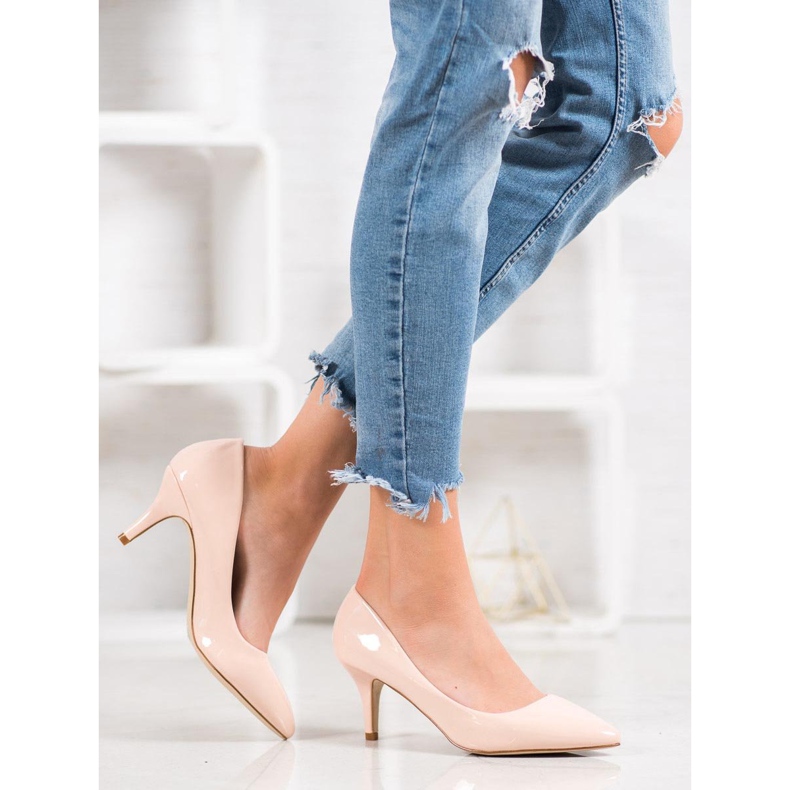 Small Swan Bekväma lackerade pumpar rosa 1