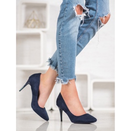 Comer Mocka klackar blå 1