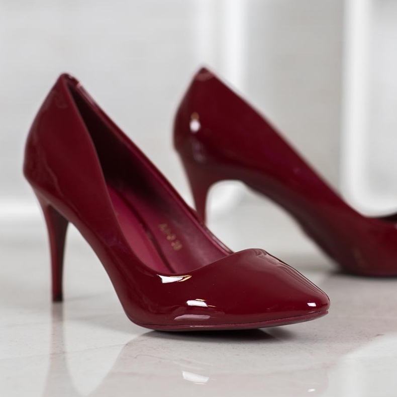 Comer Rödbrun lackerade klackar mångfärgad gul 2