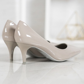 Comer Bekväma lackerade klackar grå 1