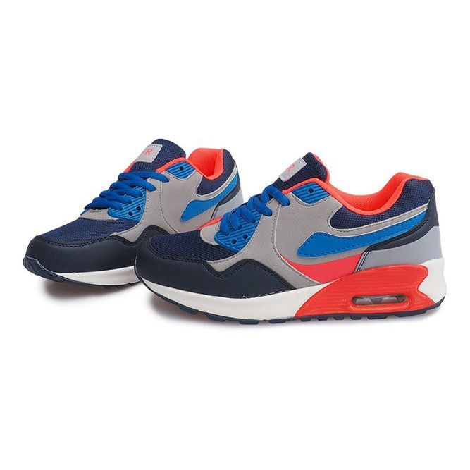 Sneakers B308A-1 Grå marinblå mångfärgad 1