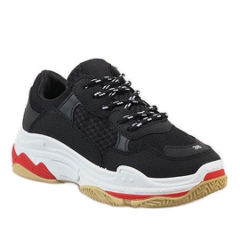 Svarta trendiga sportskor D1901-1 1