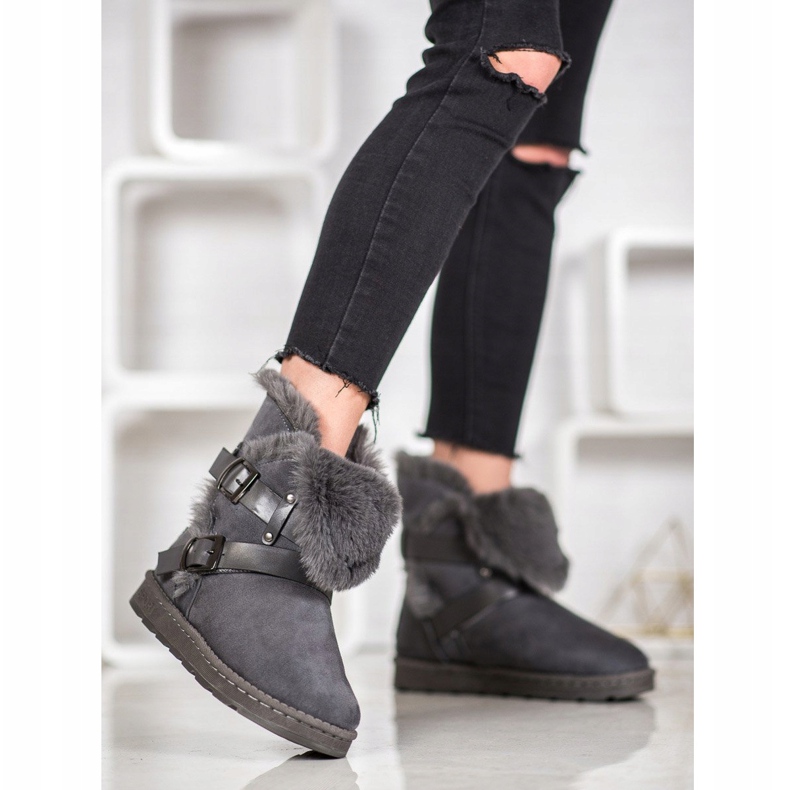 Bona Mockluki i mocka med ränder grå 2