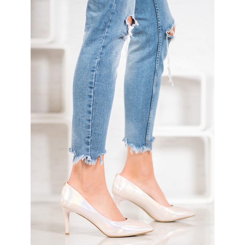 Goodin Snygga stiletter gjorda av ekoläder brun 2