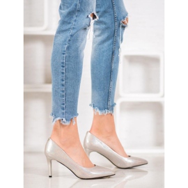 Goodin Snygga stiletter gjorda av ekoläder grå 2