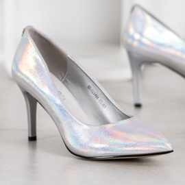 Goodin Snygga stiletter gjorda av ekoläder grå 1