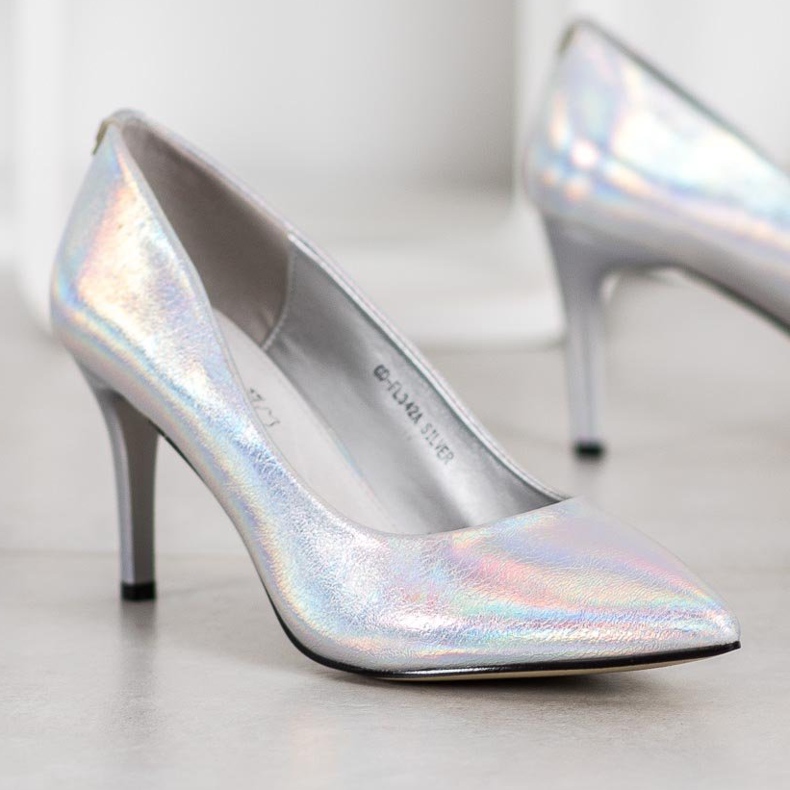 Goodin Snygga stiletter gjorda av ekoläder grå 1