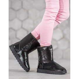 SHELOVET Mukluki med paljetter svart 1