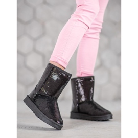 SHELOVET Mukluki med paljetter svart 2