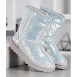 SHELOVET Mukluki med paljetter vit 2