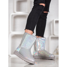 SHELOVET Mukluki med paljetter grå 1