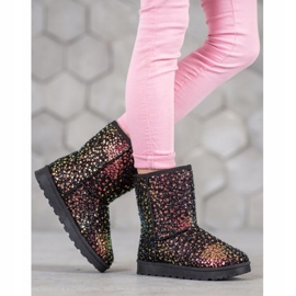 SHELOVET Varm Mukluki med paljetter svart 2