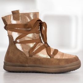 SDS Varma snöskor brun gyllene 2