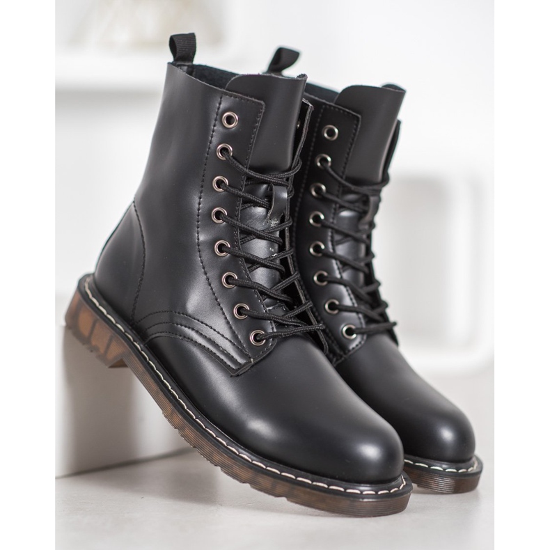 Kylie Snygga fällare med ekoläder svart 2