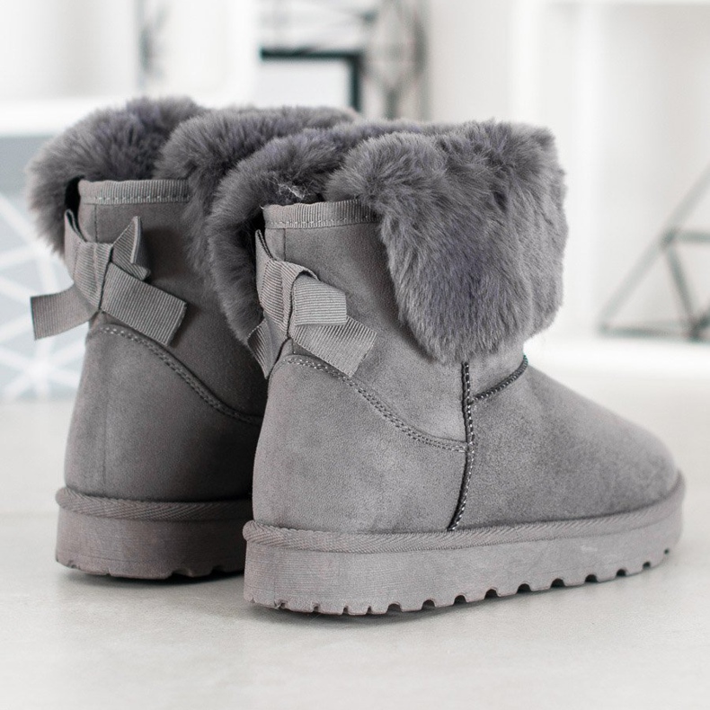 SHELOVET Mukluki med päls grå 1