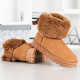 SHELOVET Mukluki med päls brun 1