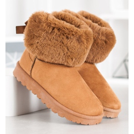 SHELOVET Mukluki med päls brun 2