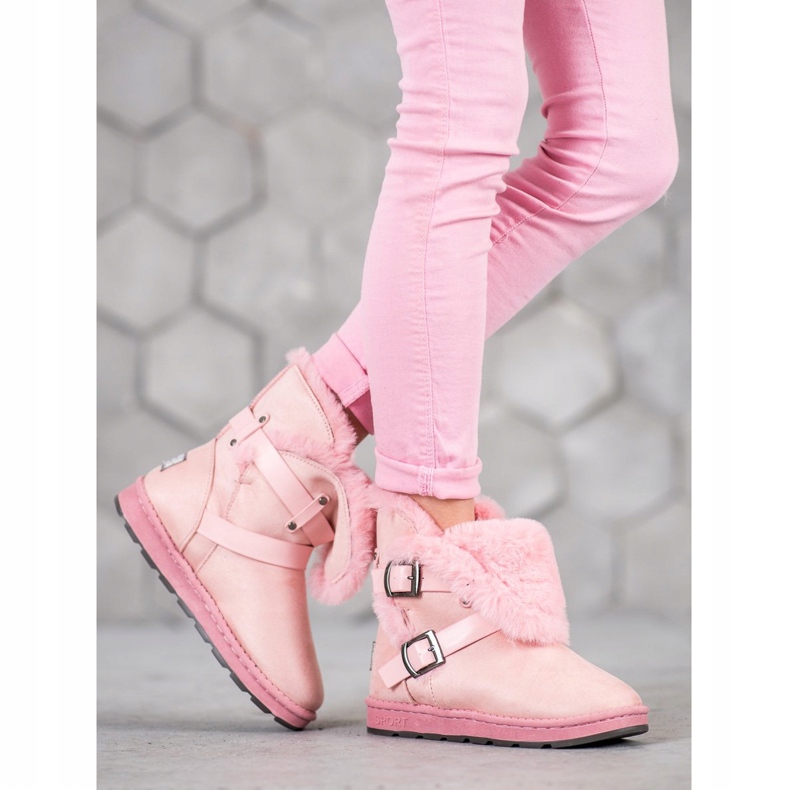 Bona Mockluki i mocka med ränder rosa 1